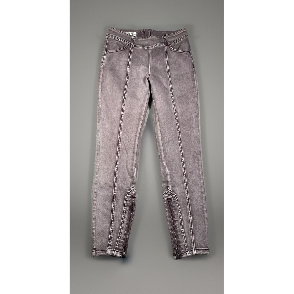 Free People CRVY Mercury Purple Skinny Zip‎ High Rise Jeans OB1042387 Size 27x28
